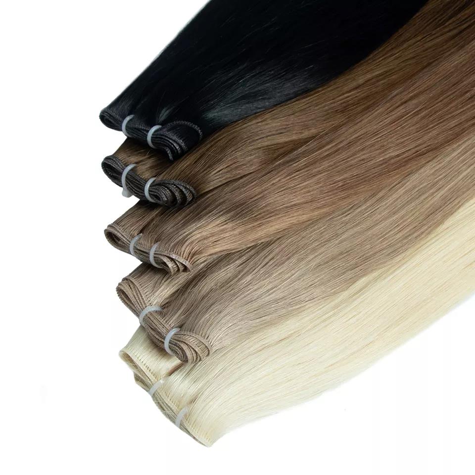 12A New Double Drawn Genius Weft Hair Extension Thin Invisible Seamless Genius Weft Can Be Cut